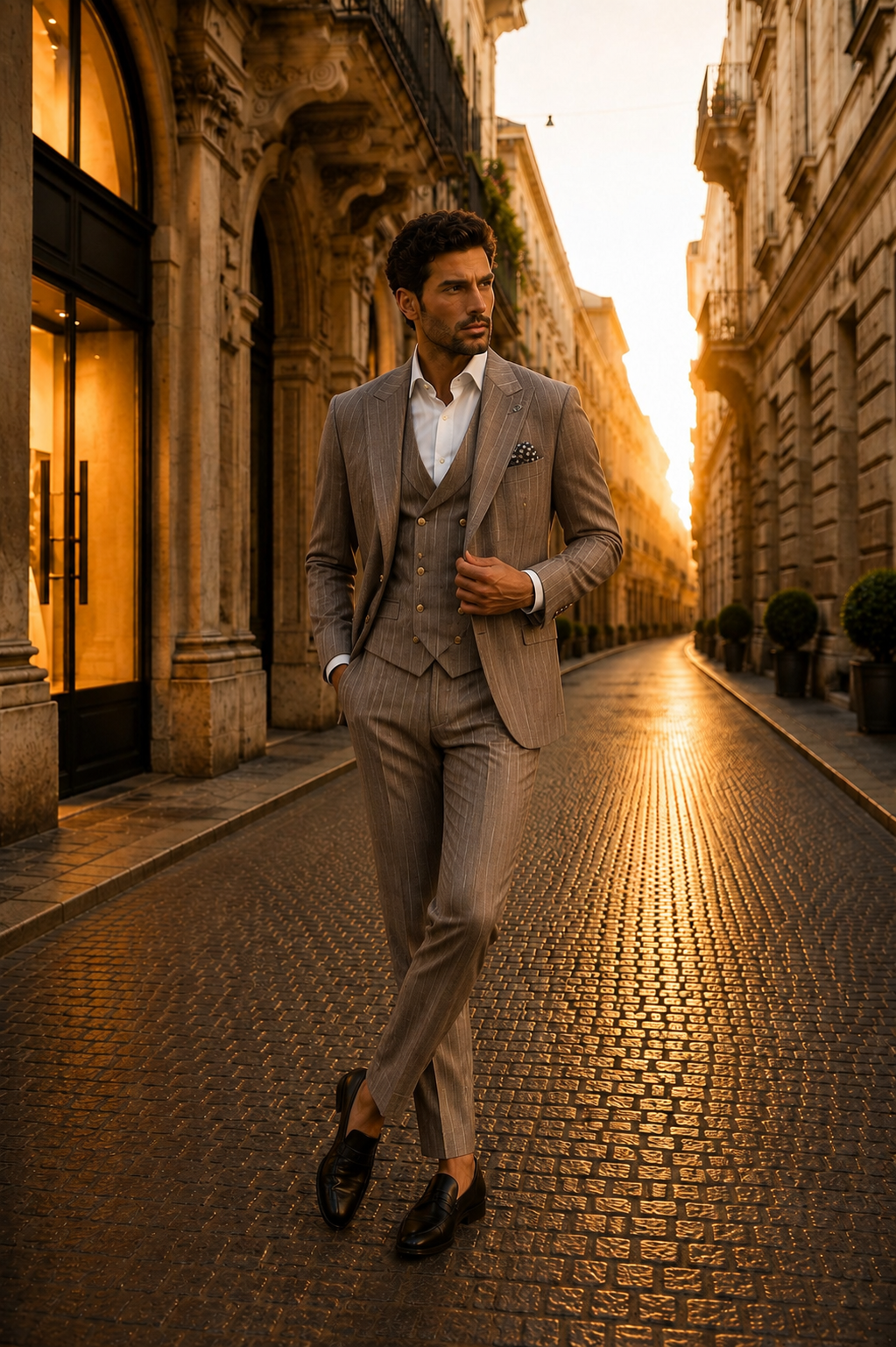 The Firenze Pinstripe Three-Piece
