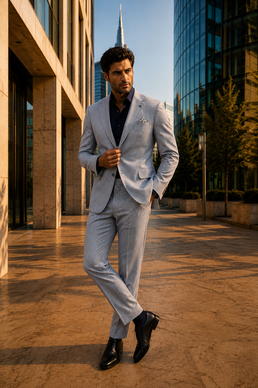 The Capri Silver Suit
